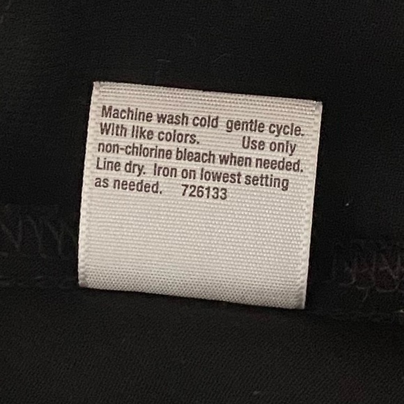 Black Flowy Chiffon Lace Round Boat Neck Quarter Sleeve Dressy Blouse Siz Medium - Picture 10 of 14